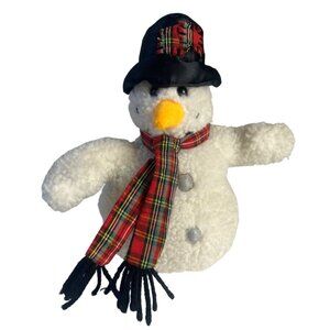 Play By Play Plush Snowman With Hat Scarf 8.5 Inch Christmas Decoration